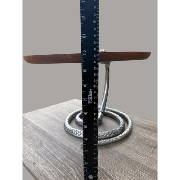 Coiled Serpent Serving Tray — Wood Platter & Sculptural Snake Base-Whimsical/New - Picture 7 of 16